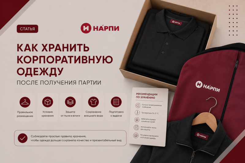 Как хранить корпоративную одежду после получения партии.