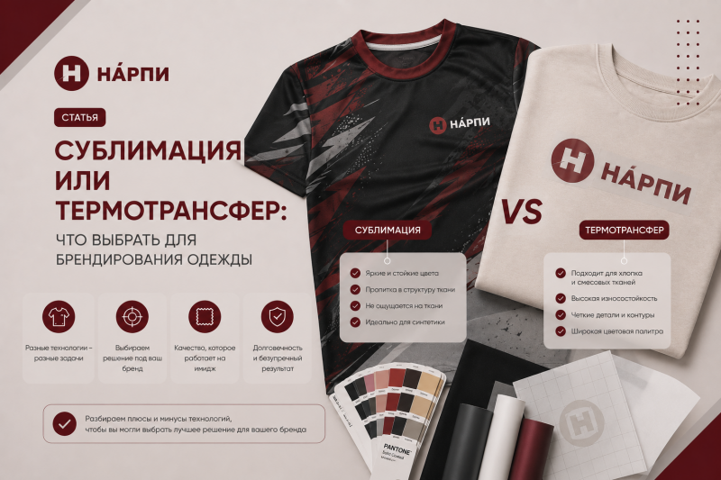 Сублимация или термотрансфер: что выбрать для брендированной одежды.
