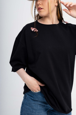 детальная картинка Футболка Oversize без обработки края в интернет-магазине швейной фабрики "Нарпи"