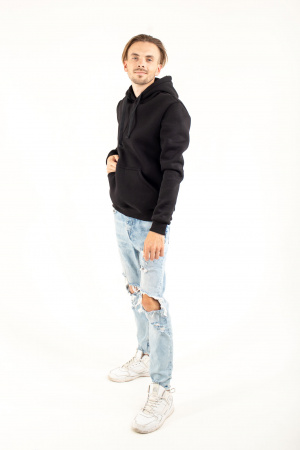 Толстовка Худи CLASSIC черная фото в интернет-магазине швейной фабрики "Нарпи"