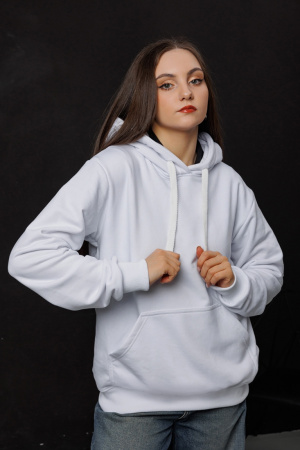 Толстовка HoodySoft White фото в интернет-магазине швейной фабрики "Нарпи"