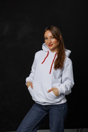 Толстовка HoodyStep White фото в интернет-магазине швейной фабрики "Нарпи"