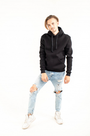 Толстовка Худи CLASSIC черная фото в интернет-магазине швейной фабрики "Нарпи"