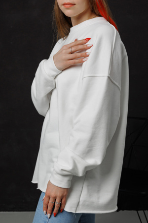 Свитшот SweatMoon White фото в интернет-магазине швейной фабрики "Нарпи"